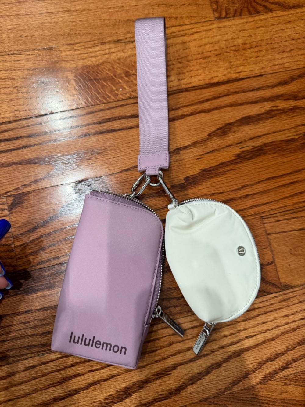 Lululemon light purple & white wristlet dual set